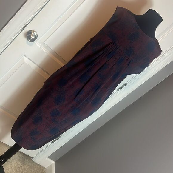 A.L.C. SILK RED AND BLUE DELFINA DRESS - SMALL - Picture 6 of 8